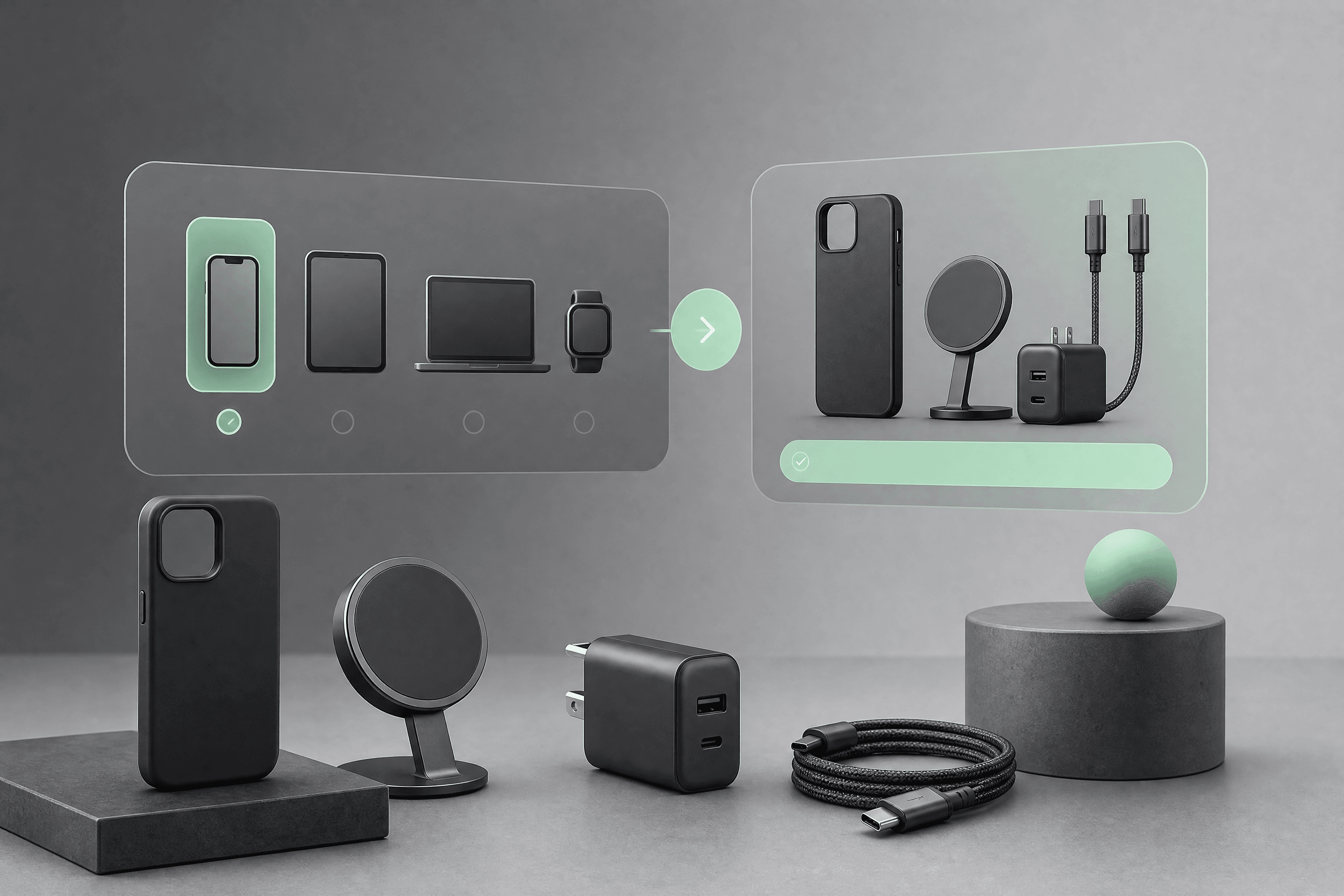 Fit Finder recommendation panels showing a main kit and add-on accessories